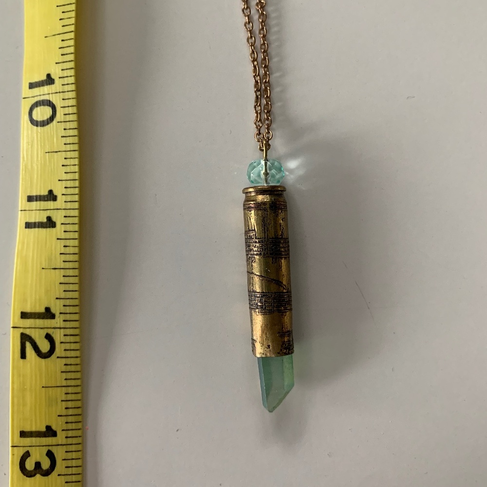 Shell Casing with Gemstone Necklace